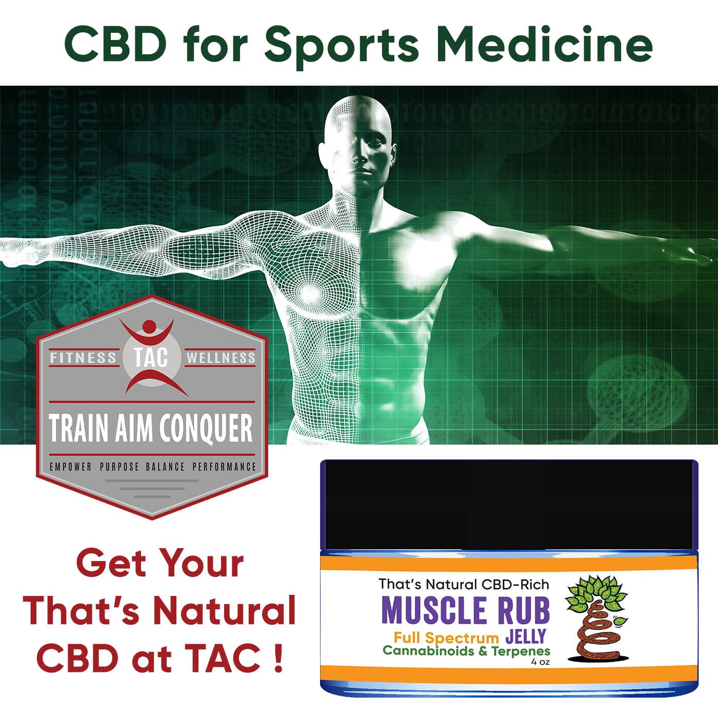 CBD for Sports Medicine – That’s Natural CBD at TAC!